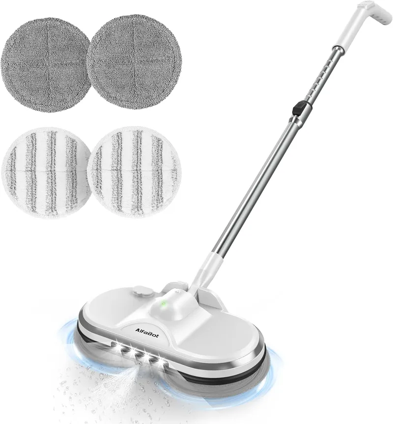 AlfaBot Electric Spin Mop for Floor Cleaning